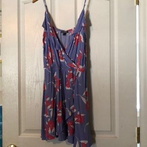 Periwinkle and Pink Ruffle Mini Dress